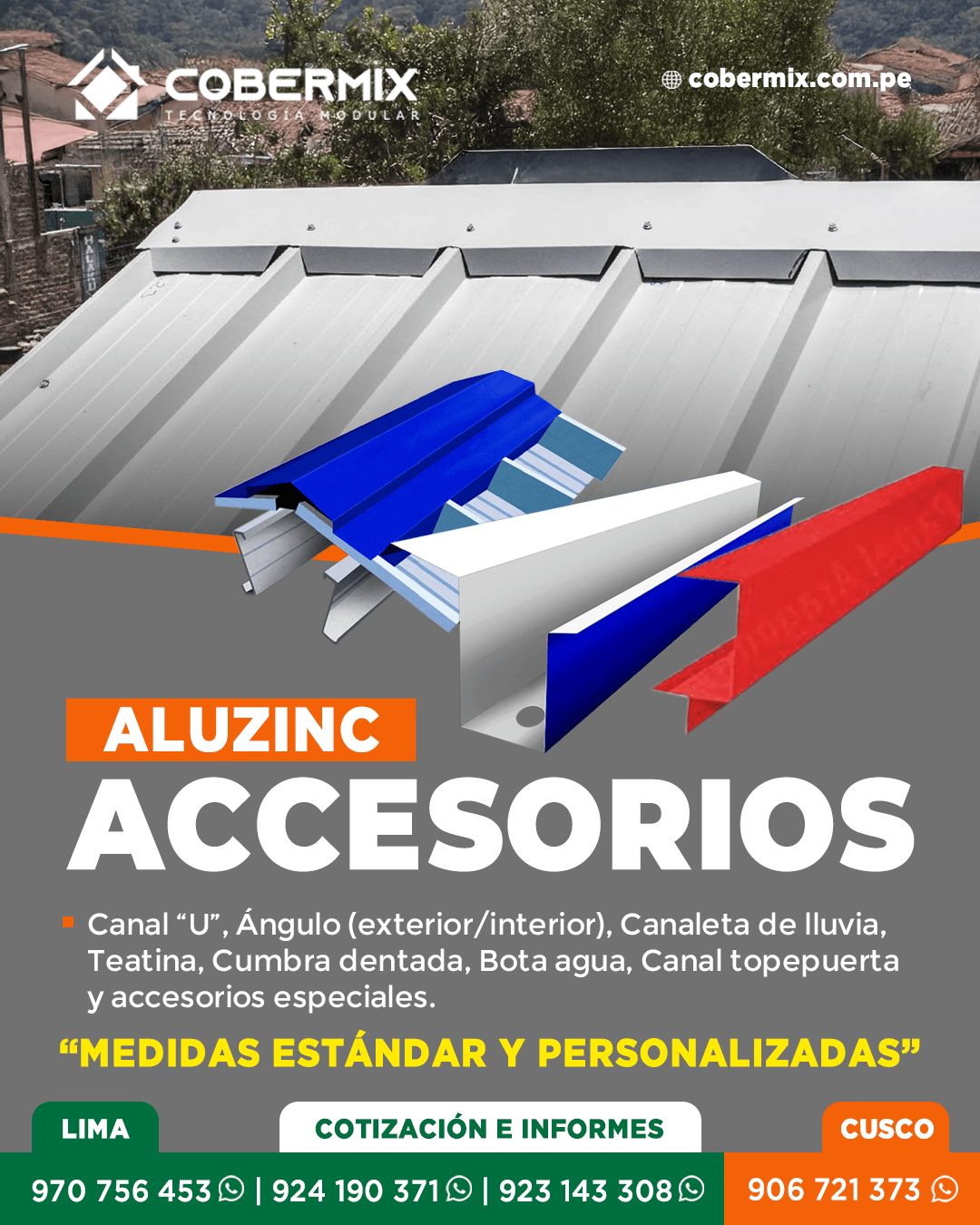 Accesorios de aluzinc para Modulos
